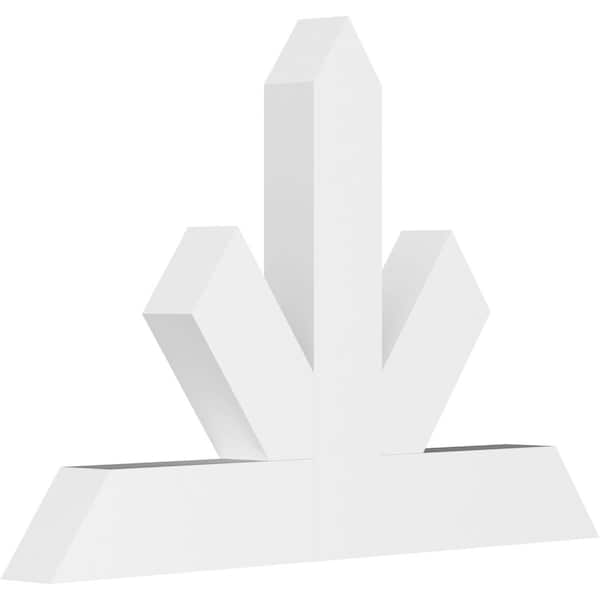 Ekena Millwork Saratoga Architectural Grade PVC Gable Bracket, 48"W x 32"H x 4"D x 6"F, 16/12 Pitch GBP048X32X0406SAR00 - main
